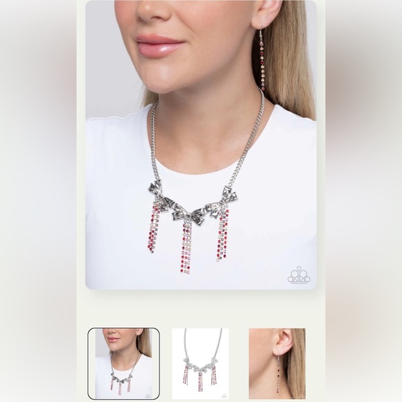 💗💎💗 “VICTORIAN INFLUENCE” RED NECKLACE WITH FREE MATCHING EARRINGS ~ PAPARAZZI❗️ - Picture 6 of 6